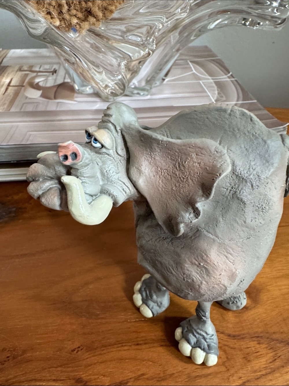 Vintage Russ Berrie Gray Elephant Figurine Doug Harris Filmore Magical Menagerie - Picture 2 of 10